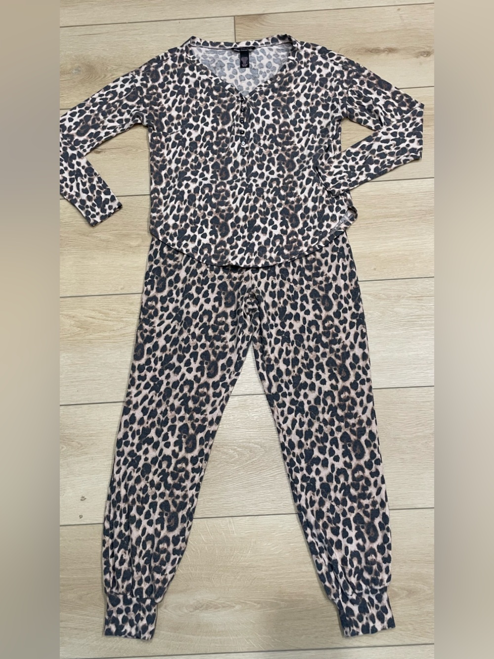Vintage Victoria's Secret Leopard Print Leggings in Brown & Black Size XS/P